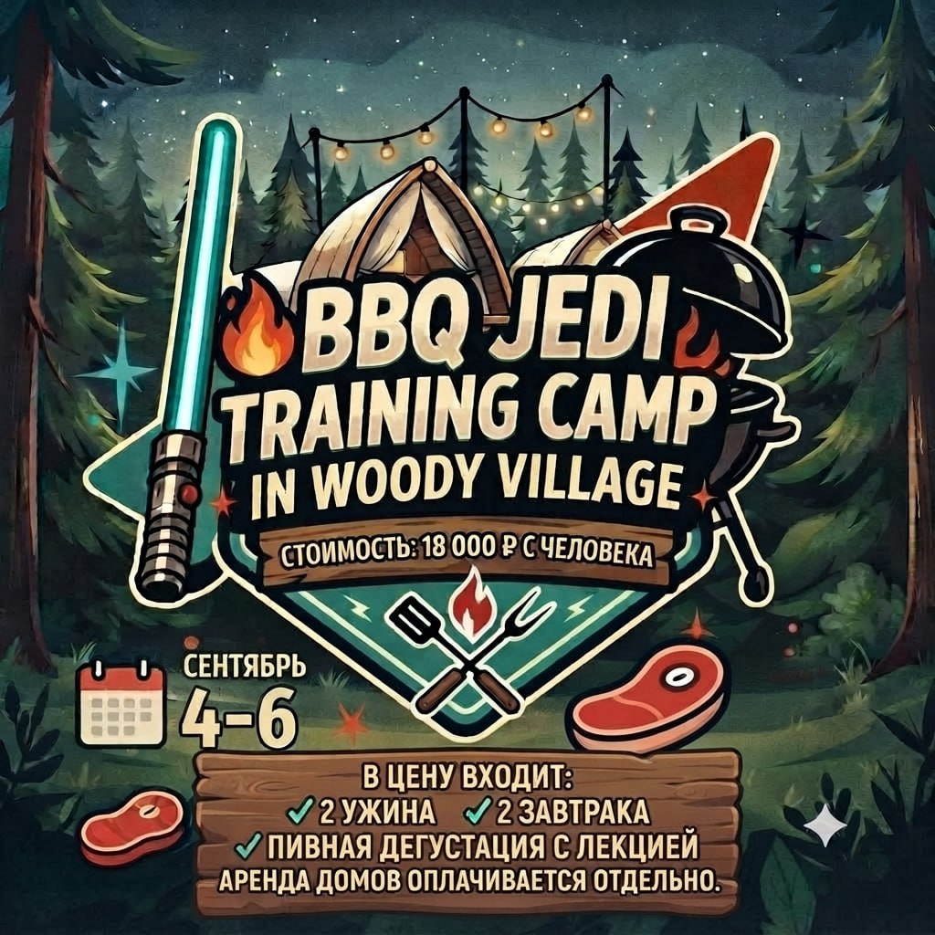 🔥 BBQ JEDI TRAINING CAMP в WOODY VILLAGE